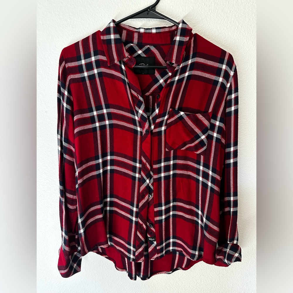 Rails size small red flannel